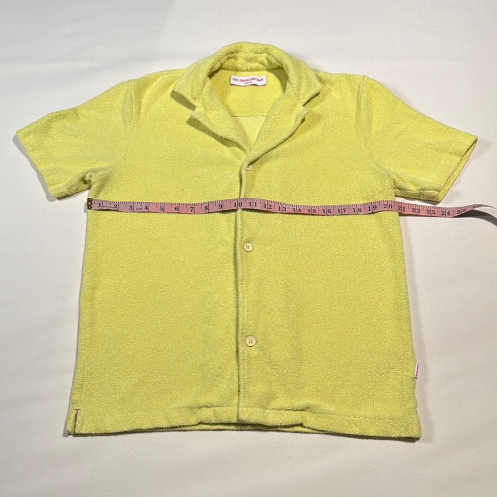 Orlebar Brown Yellow Howell Toweling Button Down Shirt - Picture 2 of 10